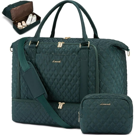 Travel Weekender Bags for Women,Carry on Duffle Bag with Shoe Compartment,Overnight Personal Item Bags,Hospital Bag