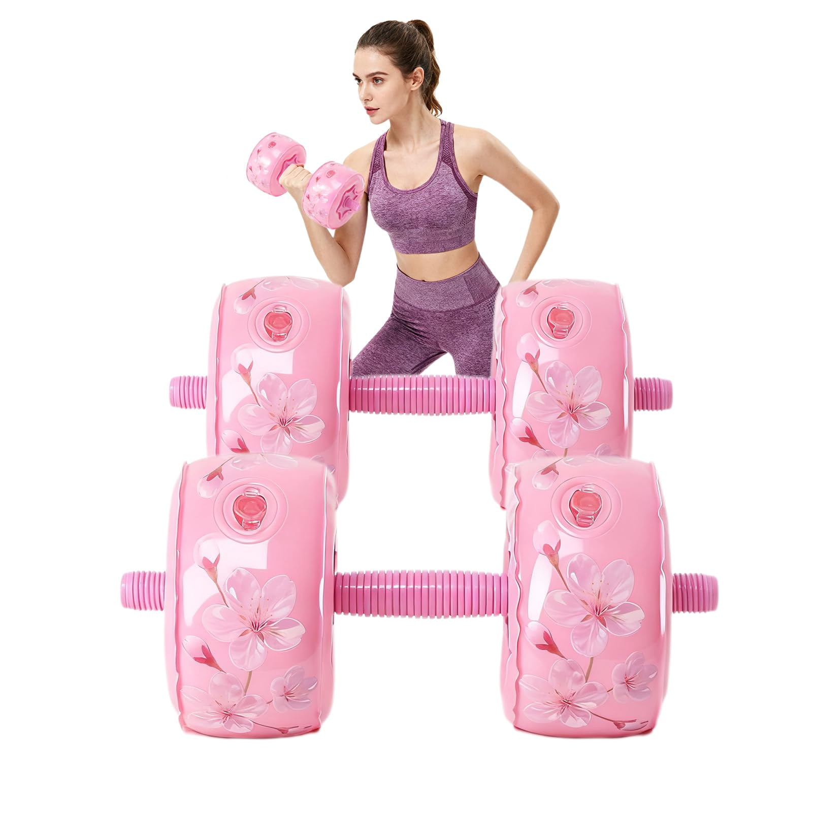 Travel Weights Water Filled Dumbbell Set Of 2 6lb Hand For Women At Home Gym Exercise