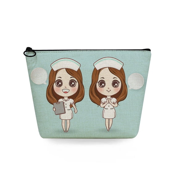 Travel Women's Cosmetic Case Toiletry Bag Cartoon Nurse Doctor Print Makeup Bag Portable Heat Transfer Fashion Clutch Ph Bags