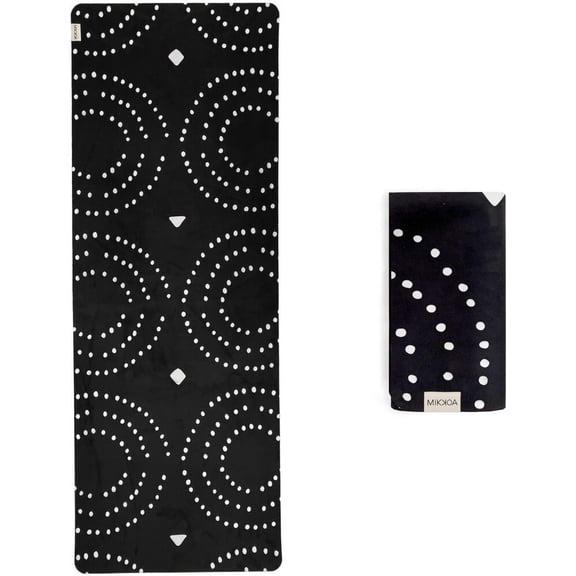 Travel Yoga Mat 1.5mm | Foldable, Lightweight Mat | Use for Travel, Backpacking, Yoga Retreat, Outdoors, Gym, Pilates, Machine Washable, Eco-Friendly