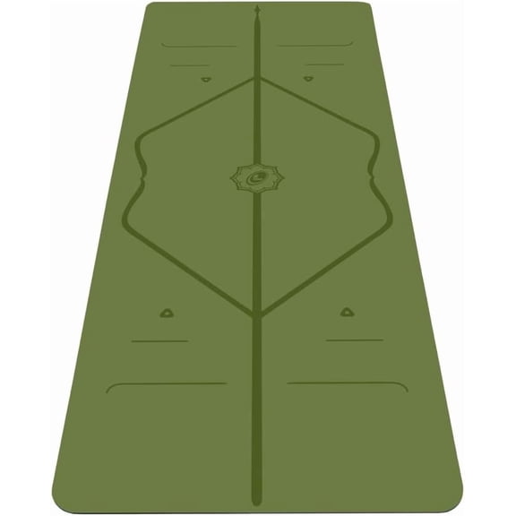 Travel Yoga mat Patented Alignment System, Warrior-Like Grip, Non-Slip, Eco-Friendly, Ultra-Lightweight and Sweat Resistant, Made with Natural Rubber