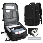 Travel backpacks for Adults, Flight Personal Carry on Backpack for Women Men, Approved Airlines Back Pack Carry-ons Mochilas de Viaje, Waterproof Luggage Laptop Backpack Black