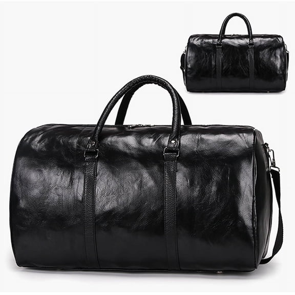 Travel bag handbag pu retro business trip luggage bag,Black