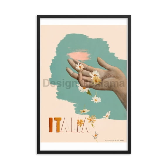 Travel in Italy, 1937. Framed Vintage Travel Poster