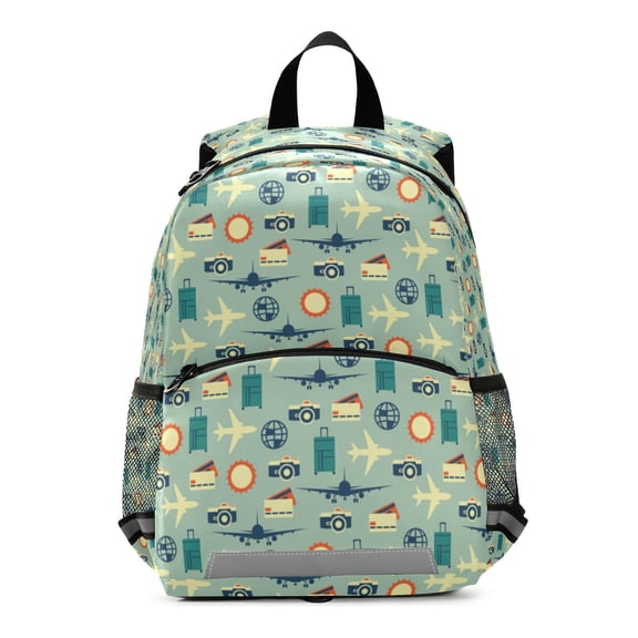Travel pattern seamless design vector Backpack Travel Laptop Casual College Daypack Back to Bag