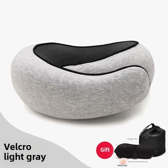 Travel pillow, memory foam u-shaped pillow, slow rebound neck pillow, comfortable and soft, no pressure, free eye mask, earplugs and storage bag