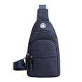 thumbnail image 1 of Travel small backpack diagonal chest bag female large capacity-splash-proof polyester chest bag - blue, 1 of 6
