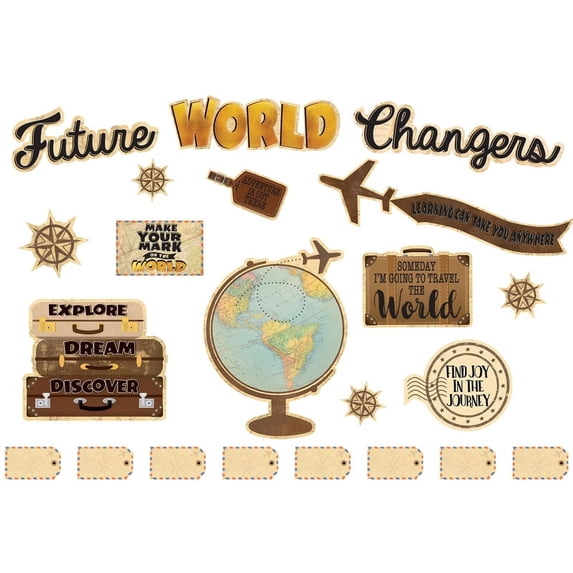 Travel the Map Future World Changers Bulletin Board Set | Bundle of 10 Sets