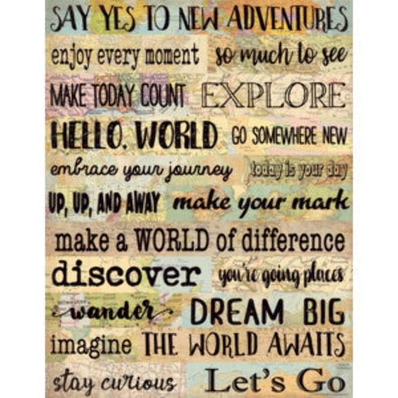 Travel the Map New Adventures Chart 17x22 [TCR7965]