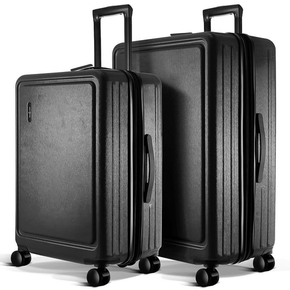 TravelArim Luggage Sets 2 Piece, 24 Inch Suitcase and 28 Inch Luggage with Spinner Wheels, Durable Hard Shell Suitcase Set, Expandable Travel Suitcases with Wheels, Black