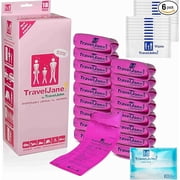Travel Jane Emergency Bathroom Kit for Women Portable Urinals for Traveling Camping Hiking Odorless Hygienic Non Toxic Disposable 1pk 18 Count
