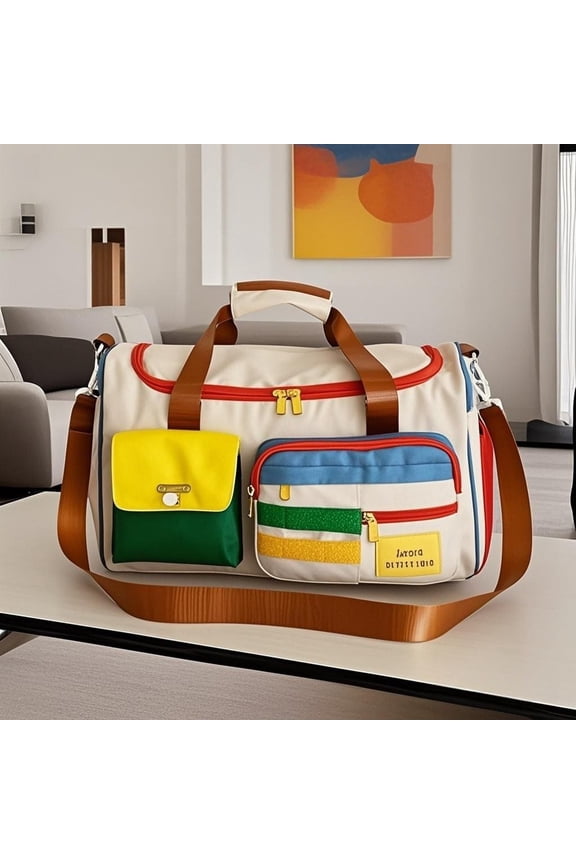 TravelReadyBag Spacious Travel Duffel - Stylish Weekender Bag for Women & Men - Lightweight Carry-on Luggage for Gym, Beach, Overnight Trips - Cloth, Multiple Colors