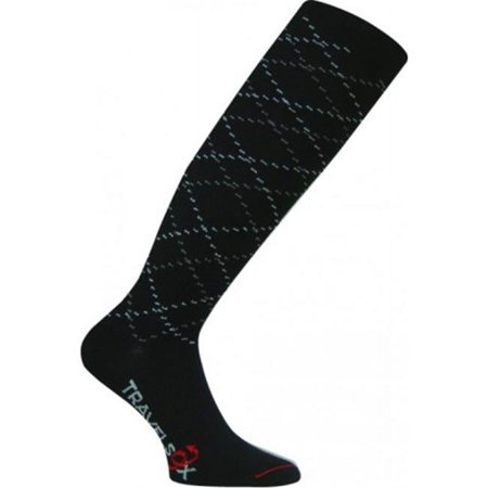 TravelSox Small Black Cool Max OTC Compression Performance Travel Dress Socks