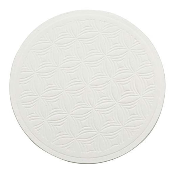 Travel Well Embossed Paper Drink Pads - Kitchen Table & Furniture Protection - Soap Making & Candle Making Supplies - Wedding Essentials & Party Table Decor - Round 3.54 Inch, 500 Pack, White, Paper