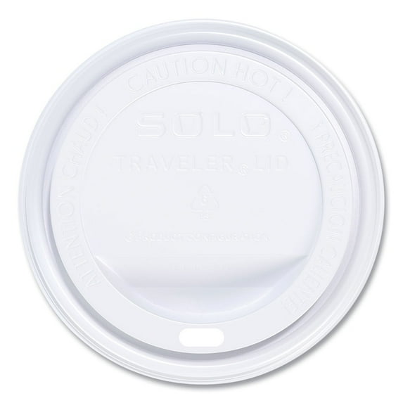 Traveler Cappuccino Style Dome Lid, Polystyrene, Fits 10 Oz To 24 Oz Hot Cups, White, 100/pack, 10 Packs/carton | Bundle of 5