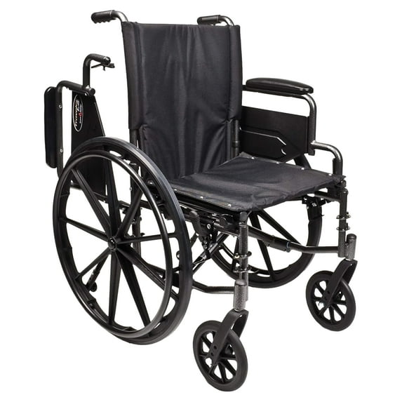 Traveler L4 Lightweight Wheelchair High Strength, Flip Back Desk Arm, Mag Black, 18 Inch, 250 lbs.