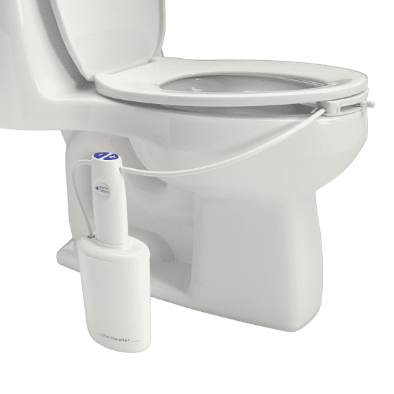 The Traveler by PortaBidets Portable Rechargeable Travel Bidet | Mounts to Any Toilet | Compact Hygiene Kit for Hotels, Cruises & Gifts for Travelers