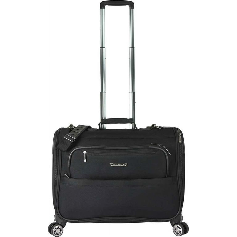 Traveler's Choice Travel Select Rolling Garment Bag Black Expandable Cabin  & Check-in Set - 15 inch Black - Price in India