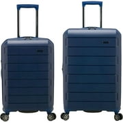 Traveler's Choice Pagosa Indestructible Hardshell Expandable Spinner Luggage, Navy, 2-Piece Set 22/26 2-Piece Set 22/26 Navy