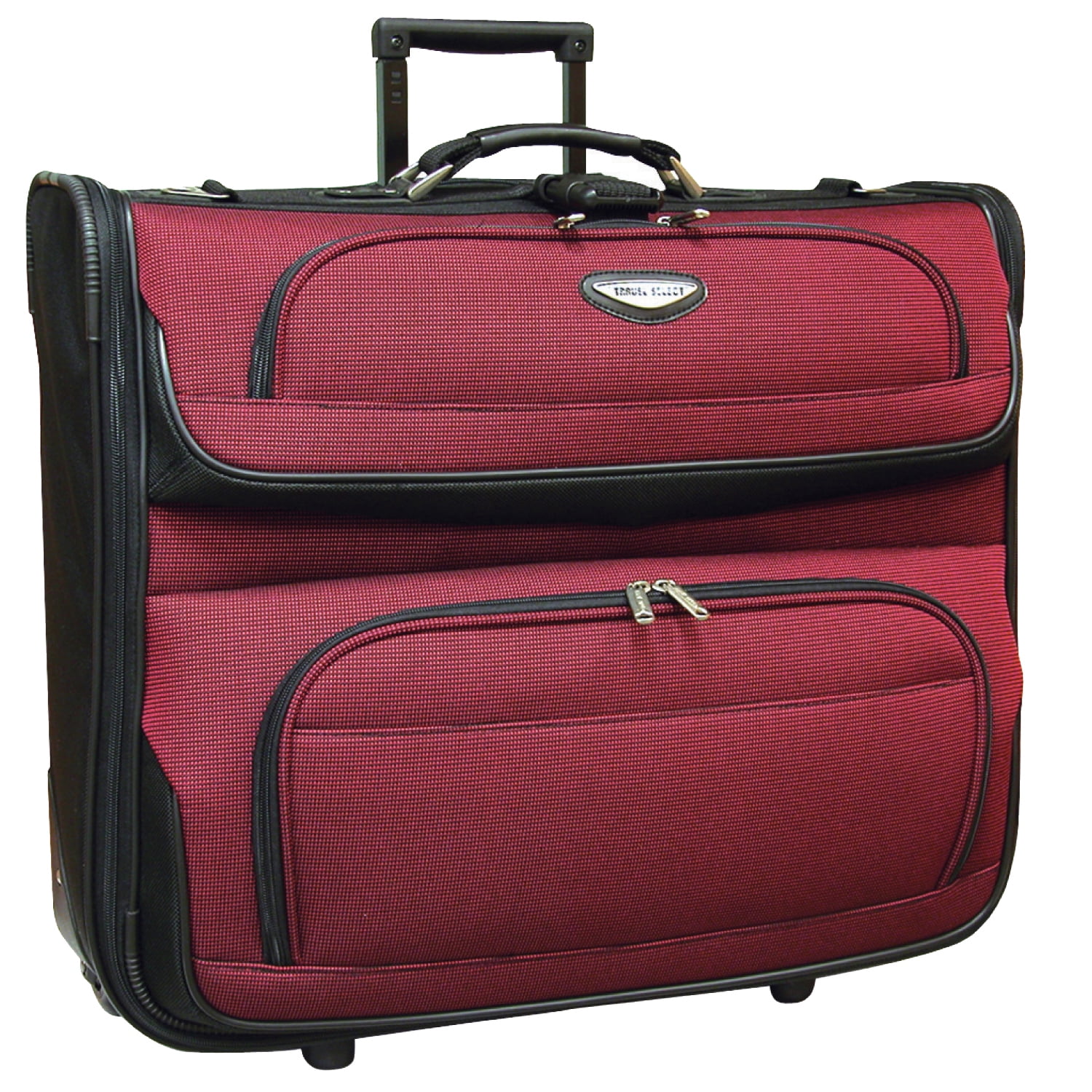 Traveler's Select Amsterdam Rolling Garment Bag, Red