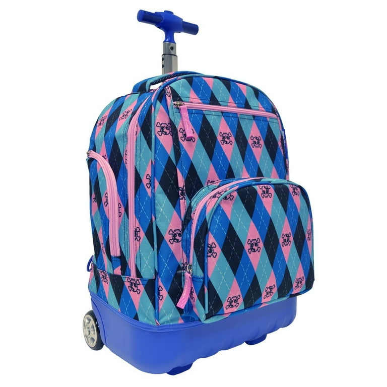Travelers Choice Pacific Gear Treasureland Hybrid Lightweight Rolling Backpack Unicorn