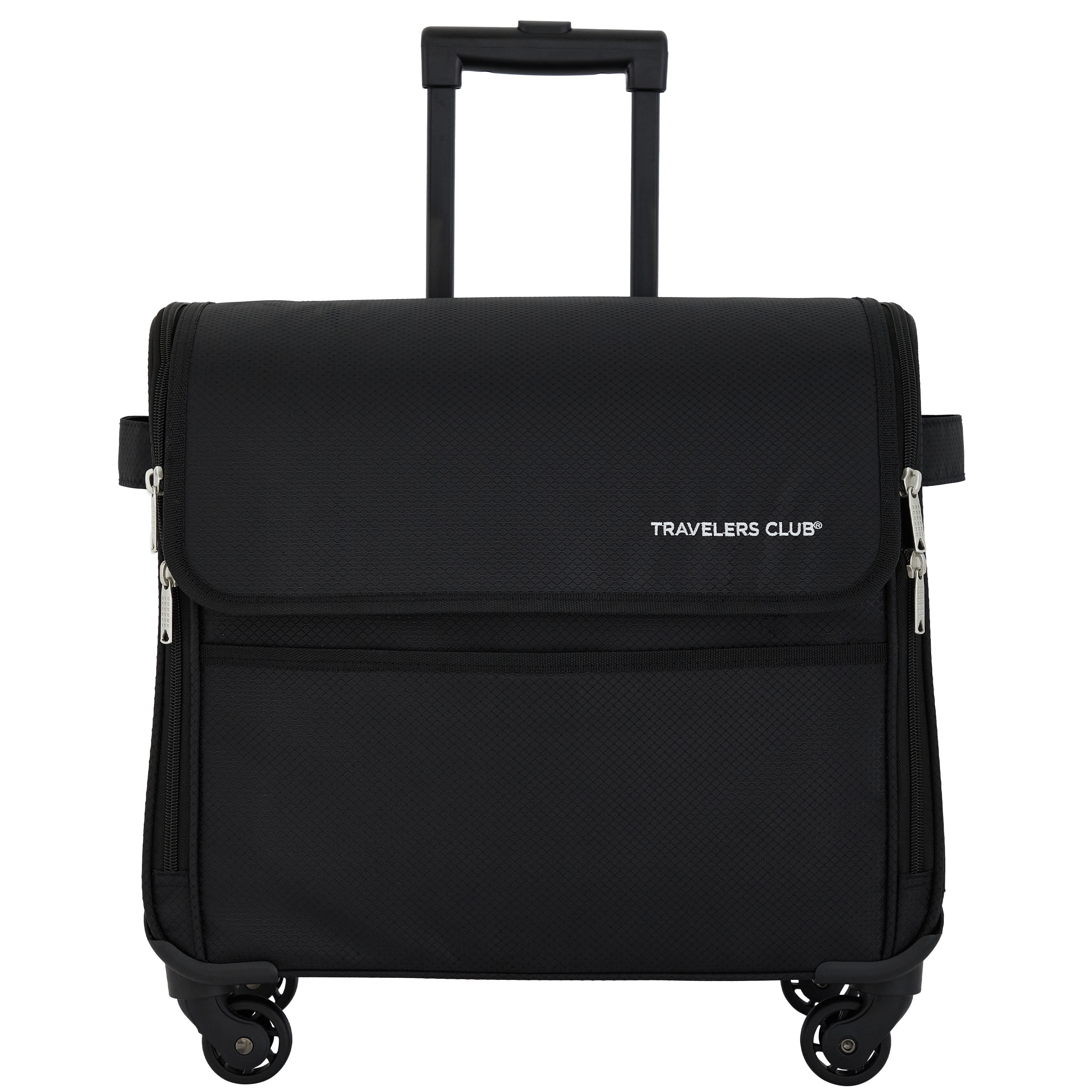Travelers Club 17-inch Travel Rolling 4-Wheel Sewing Machine Bag, Black