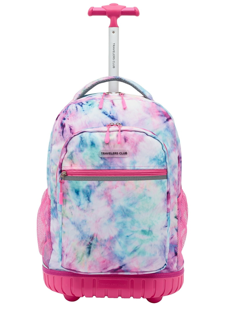 Goloni Tie Dye Hiking Backpack Travel Laptop School Bag Pink Blue Outdoor Tie-dye Laptop Travel Backpack | Shop MATEIN Bags main image 4