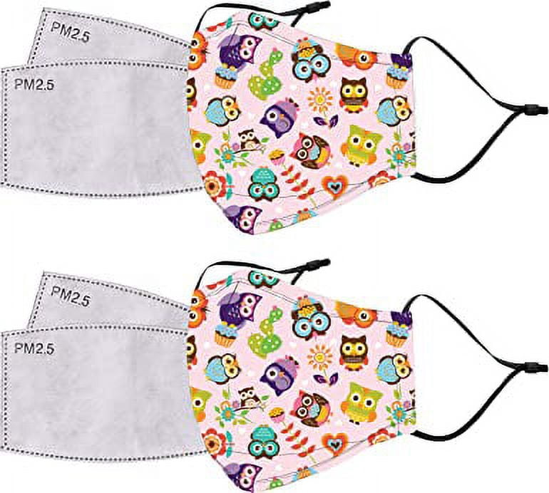 Travelers Club 2 Reusable/Washable Kids Face Masks with 4 Replacement Filters