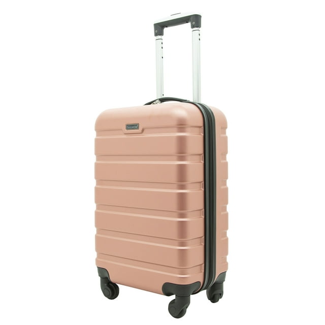 Travelers Club 20" Hard Side Rolling Carryon Travel Luggage Rose