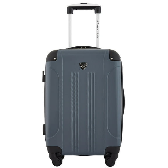 Travelers Club 22 in Hard Side Expandable Rolling Spinner Carry-on, Dark Slate