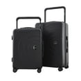 thumbnail image 1 of Travelers Club 2pc Rolling Hard Case Travel Luggage Set with Extra Wide Telescopic Handle , Black, 1 of 14