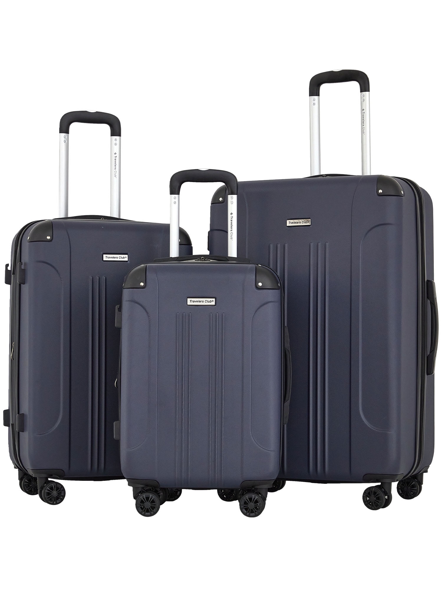Travelers Club 3-Piece ABS Spinner Expandable Luggage Set with Cup ...