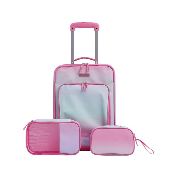 Travelers Club 3 Piece Soft-Side Junior Travel Luggage Set, Pink Omni