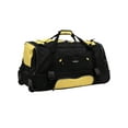 Travelers Club 30" DropBottom Rolling Duffel with Telescopic Handle, Black/Yellow