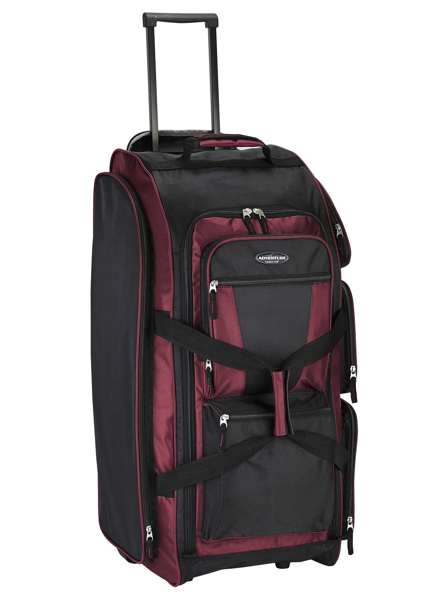 Travelers Club 30" Rolling Multi-Pocket Upright Duffel - Crimson