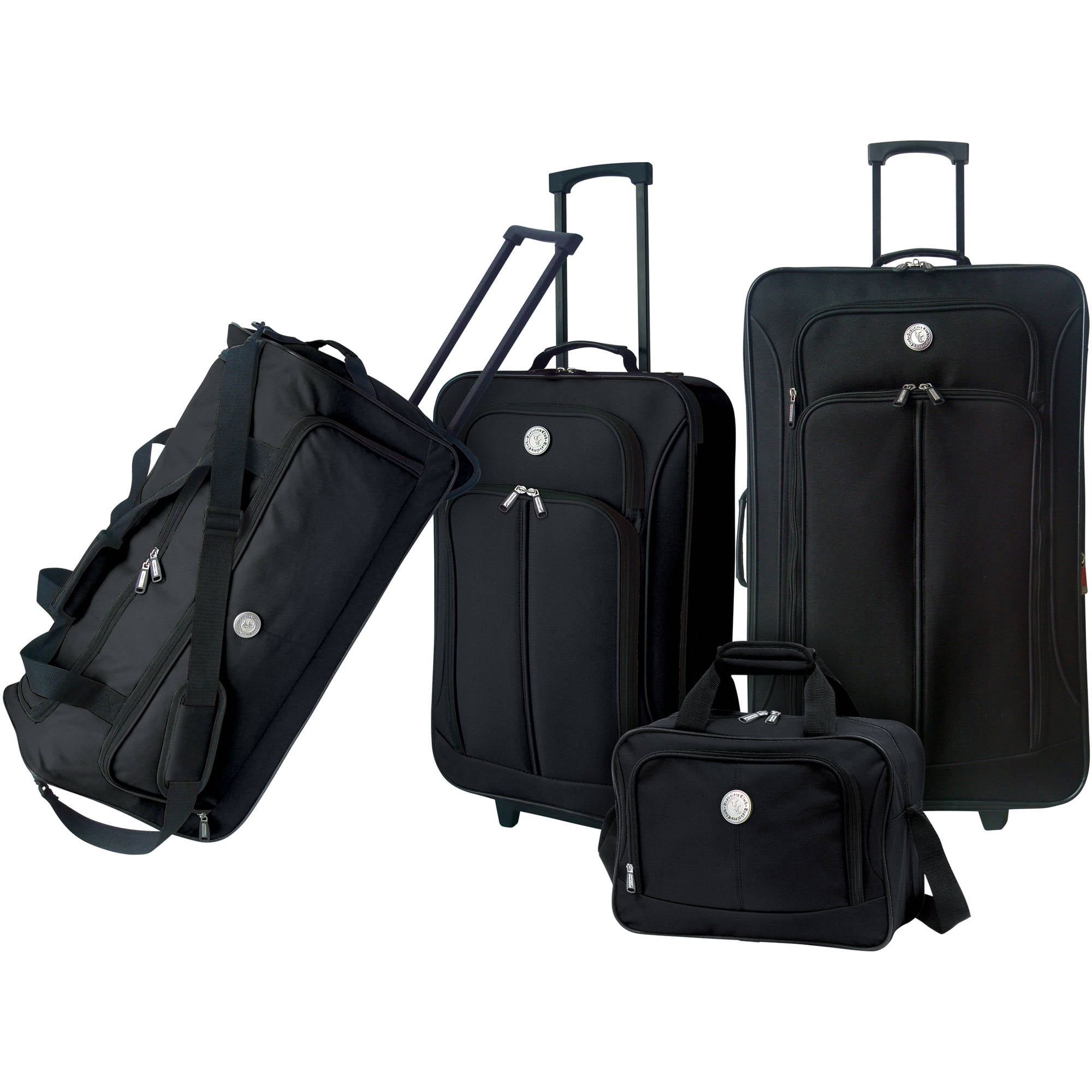 Travelers Club 4-Piece Travel Value Soft Side Luggage Set Black