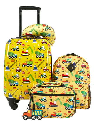 Kids Luggage with Wheels for Boys - 18” Dinosaur Kids Suitcase with 14”  Backpack