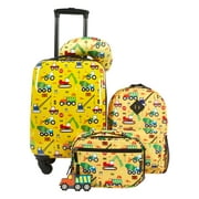 Travelers Club 5-Pc 18" Kids Luggage Set with 360  4-Wheel Spinner System, Cars
