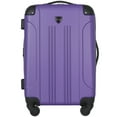 thumbnail image 1 of Travelers Club 20" Hard Side Rolling Carry-On Luggage - Purple, 1 of 12