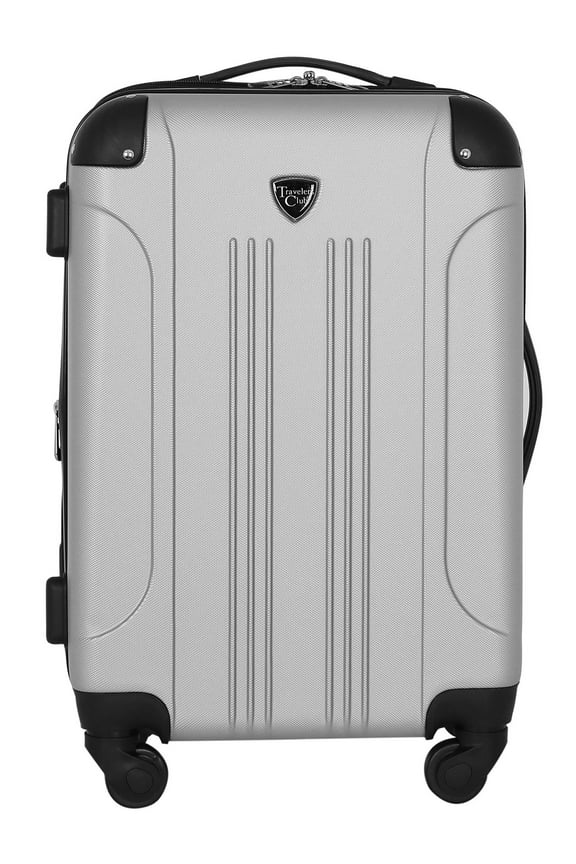 Chicago 20-Inch Hard Side Rolling Carry-on Luggage - Silver