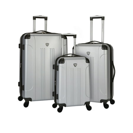 Travelers Club Chicago 3-Piece ABS Expandable ABS Travel Set - Silver