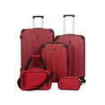 thumbnail image 1 of Travelers Club Chicago Plus 5pc Expandable Hardside Luggage Set, Red, 1 of 11