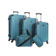 thumbnail image 1 of Travelers Club Chicago Plus 5pc Expandable Hardside Luggage Set, Teal, 1 of 14