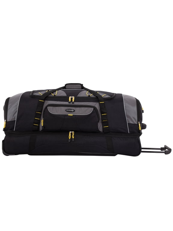 Jumbo 36" 2-Section Rolling Duffel with Blade Wheels - Black