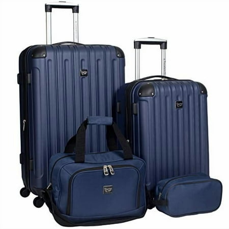 Travelers Club Midtown Hardside 4-Piece Luggage Travel Set - Navy Blue