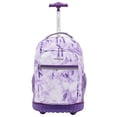 thumbnail image 1 of Travelers Club Polyester 18" Rolling Backpack, Purple Tie Dye, 1 of 12