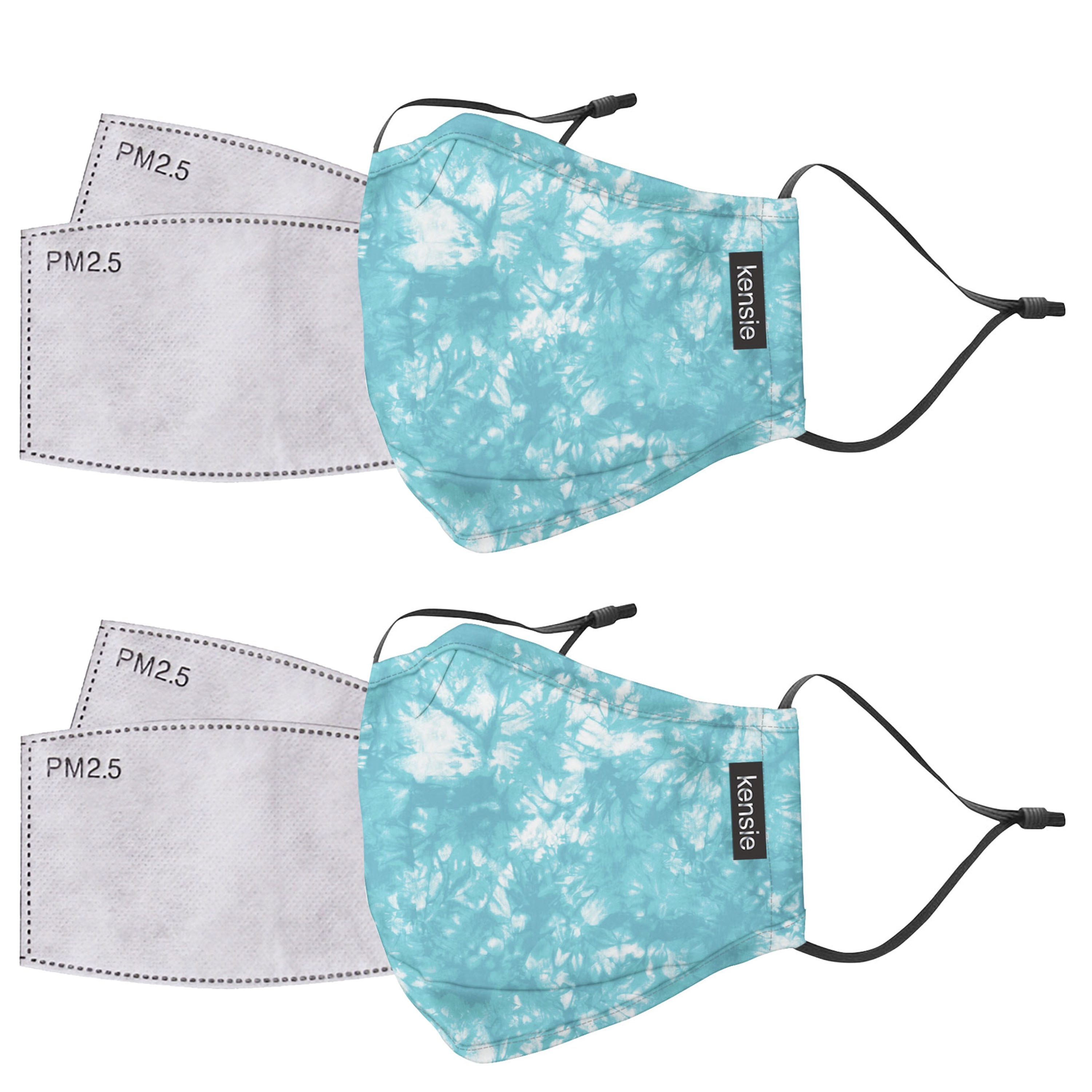 Travelers Club2 Re-Usable/Washable Adult Fashion Masks with 4 Replacement Filters
