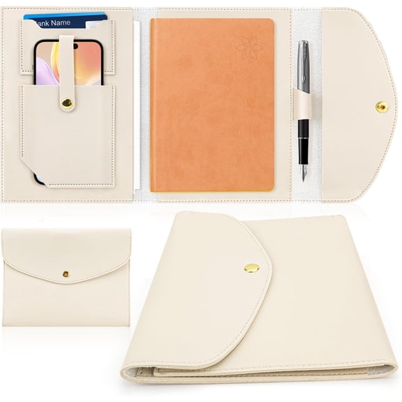 Travelers Notebook Cover, Portfolio Organizer, A5 Leather Cover for Notebook, Leather Planner Executive, Notebook Accessories