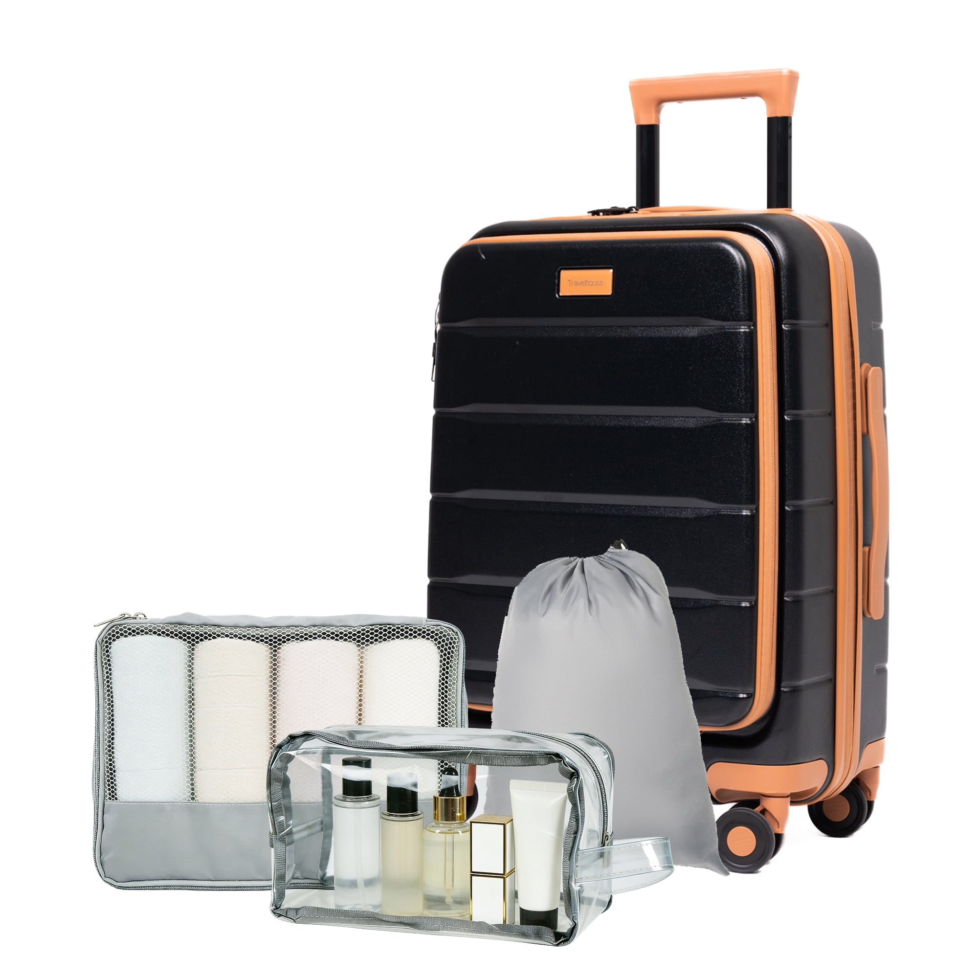 Travelhouse Lightweight Softside Carry On Luggage with Spinner