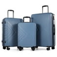 thumbnail image 1 of Travelhouse 3 Piece Hardshell Luggage Set Hardside Lightweight Suitcase with TSA Lock Spinner Wheels 20in24in28in.(Blue), 1 of 9